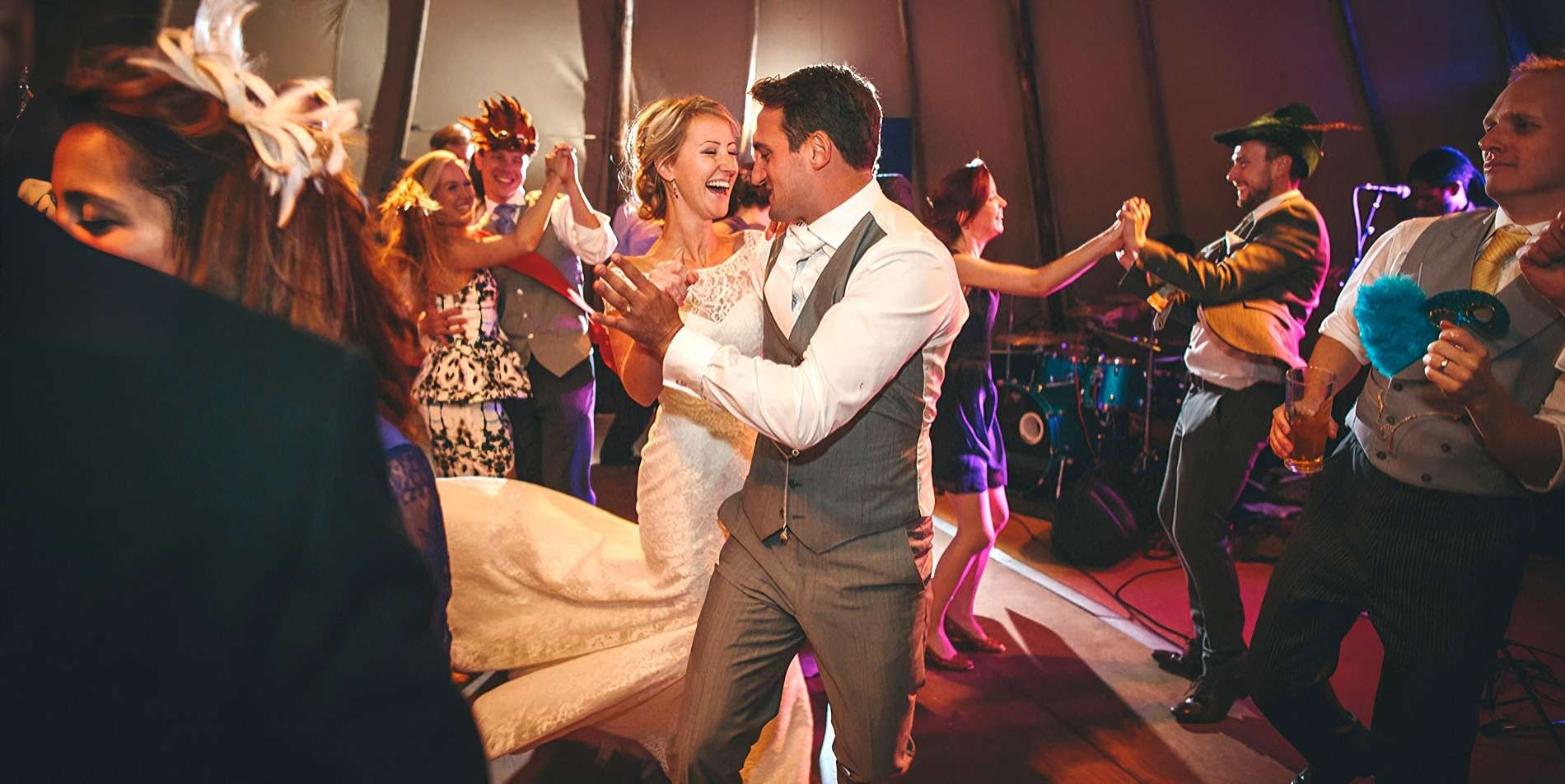 couple dance on pre Wedding band music